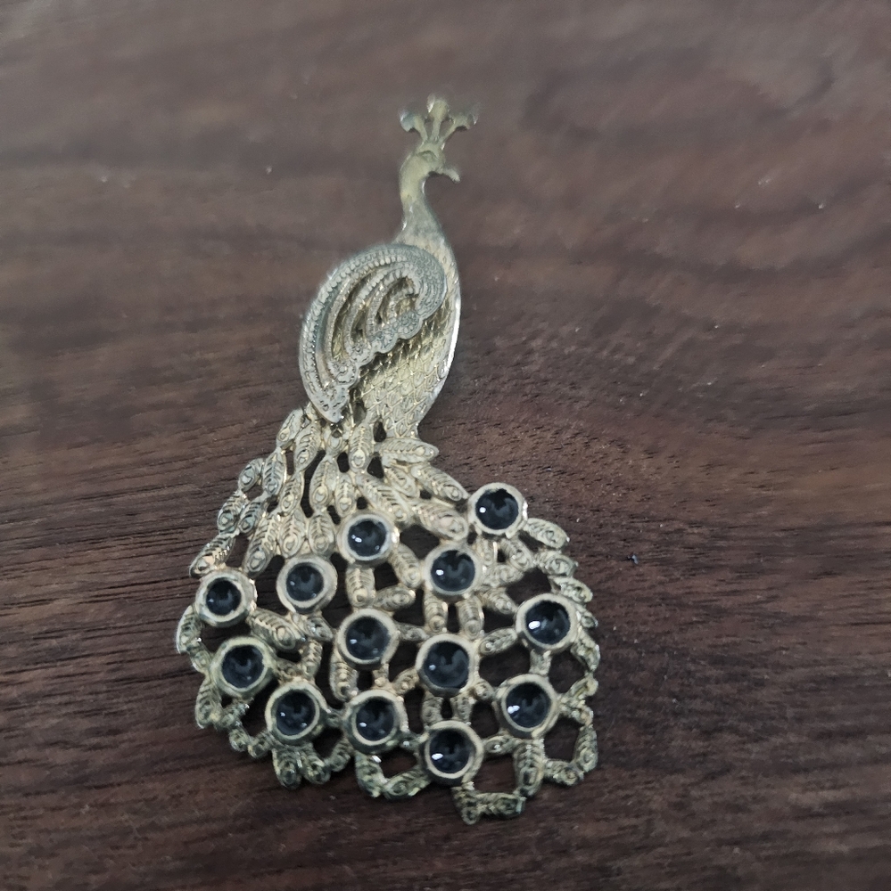 Vintage Peacock Brooch